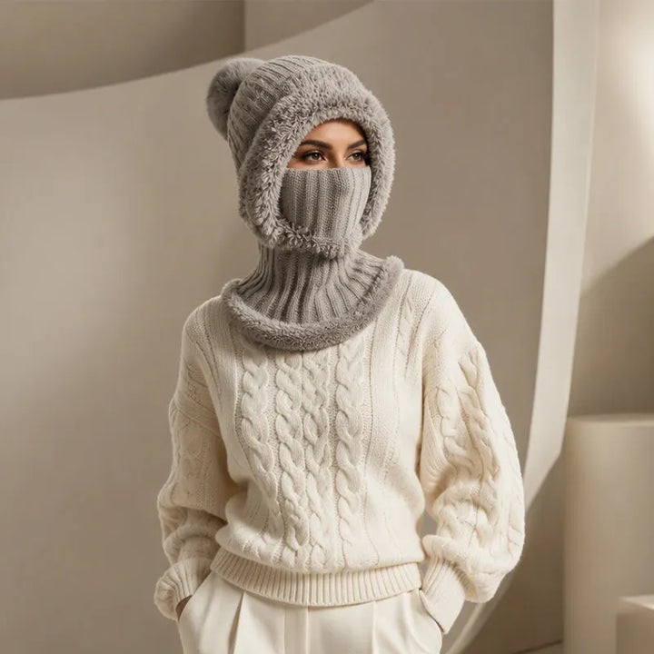 Violettae | Strickmütze mit Fleece-Futter