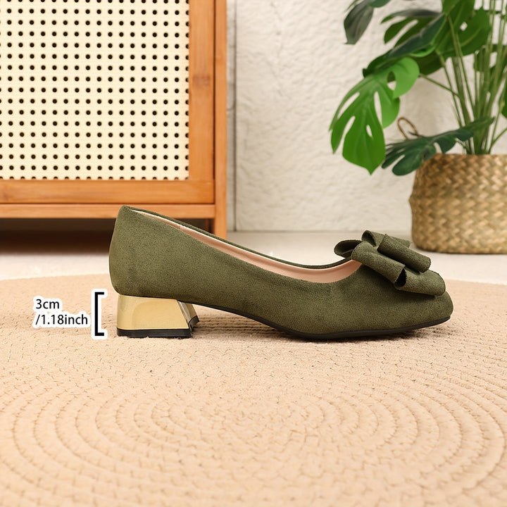 Daviella | Damenschuh mit modischer Schleife und elegantem Blockabsatz