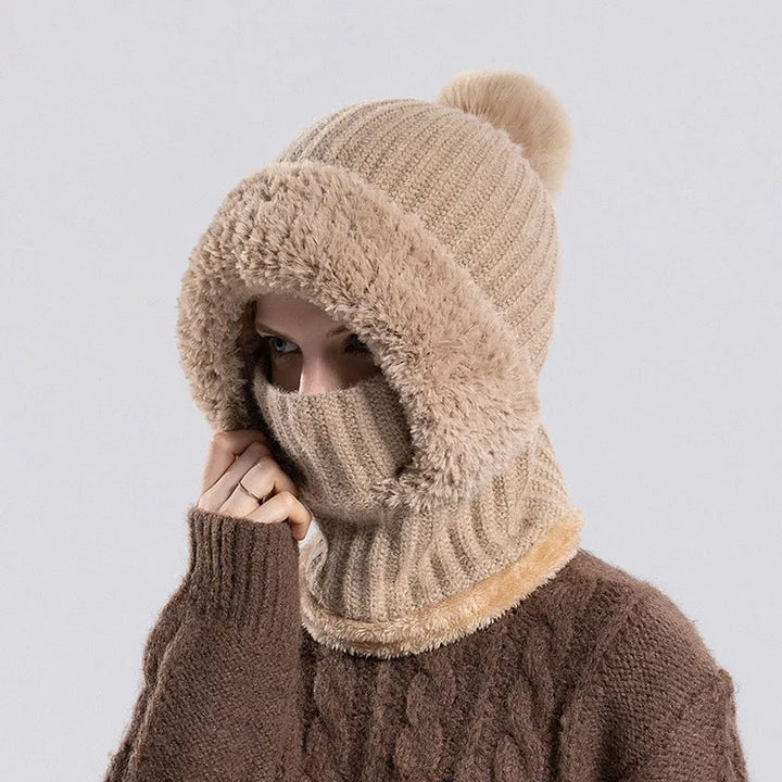 Violettae | Strickmütze mit Fleece-Futter
