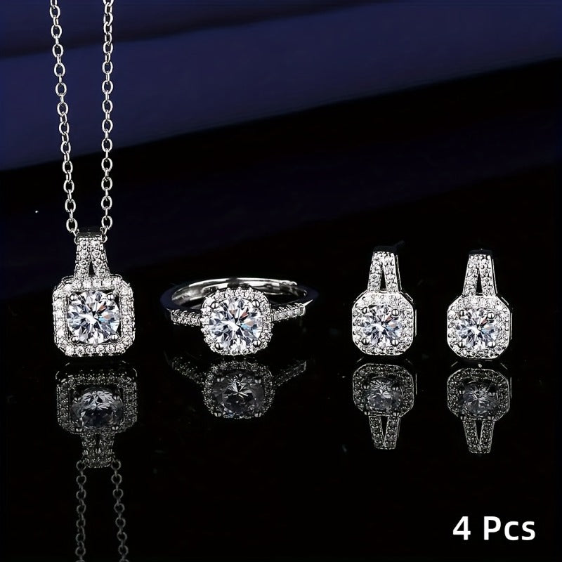 Elkie | Set Elegantes Schmuckstück mit Halskette, Ring und Ohrringen
