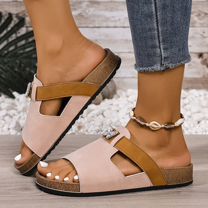 Yelena | Vintage Stil Offene Sandalen