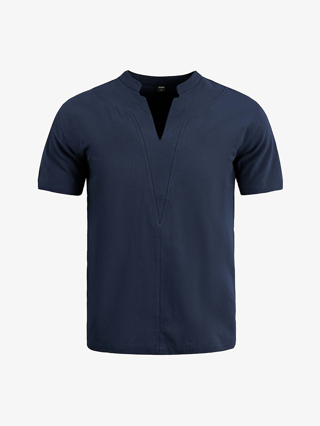 Grexric | Herren Leinenhemd mit Mao-Kragen und lockerer Passform