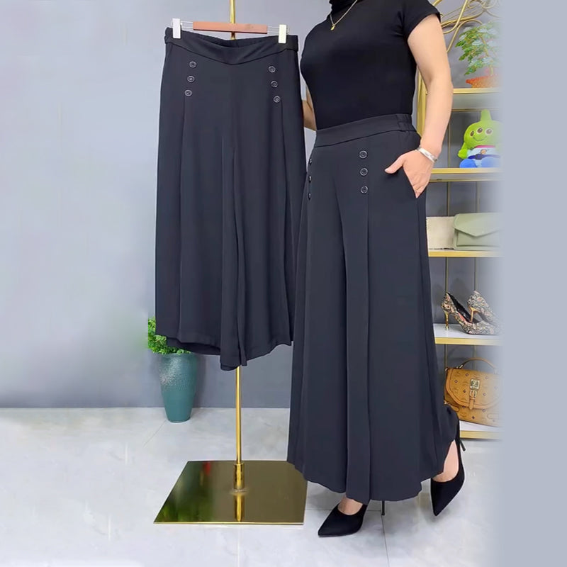 Nell | Elegante plissierte Hosen mit weitem Bein