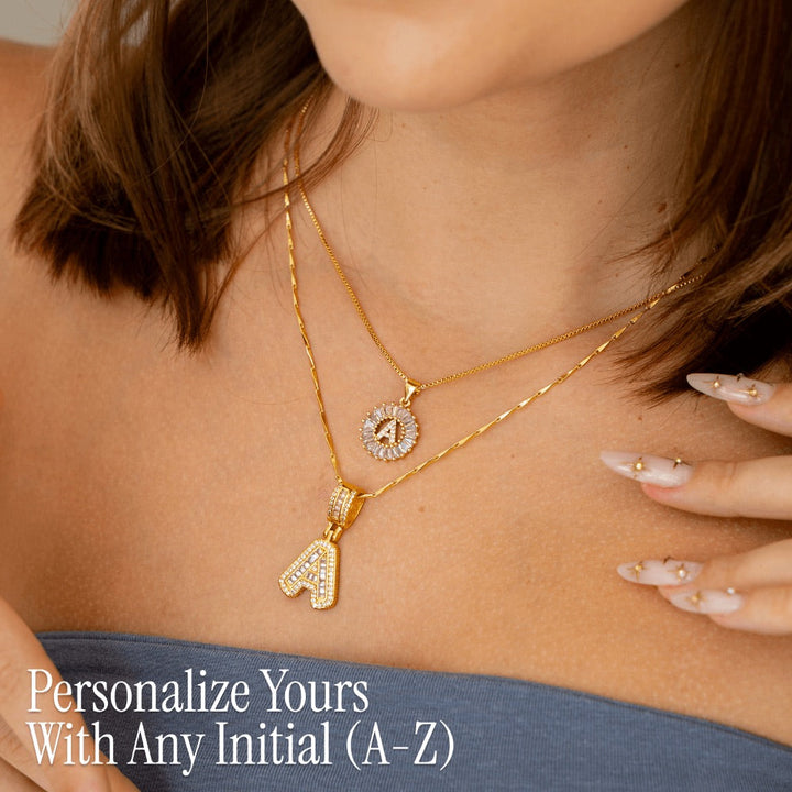 Primrose | Anfangsbuchstaben-Halsketten mit 14k Diamanten (2 Stück)
