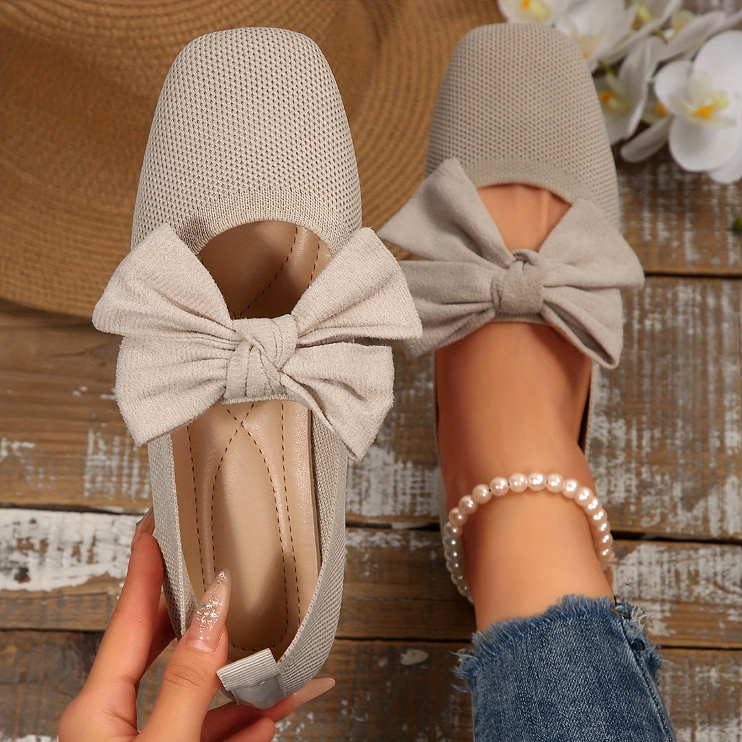 Neria | Atmungsaktive Flache Schuhe für Damen mit Dekorativem Schleifen