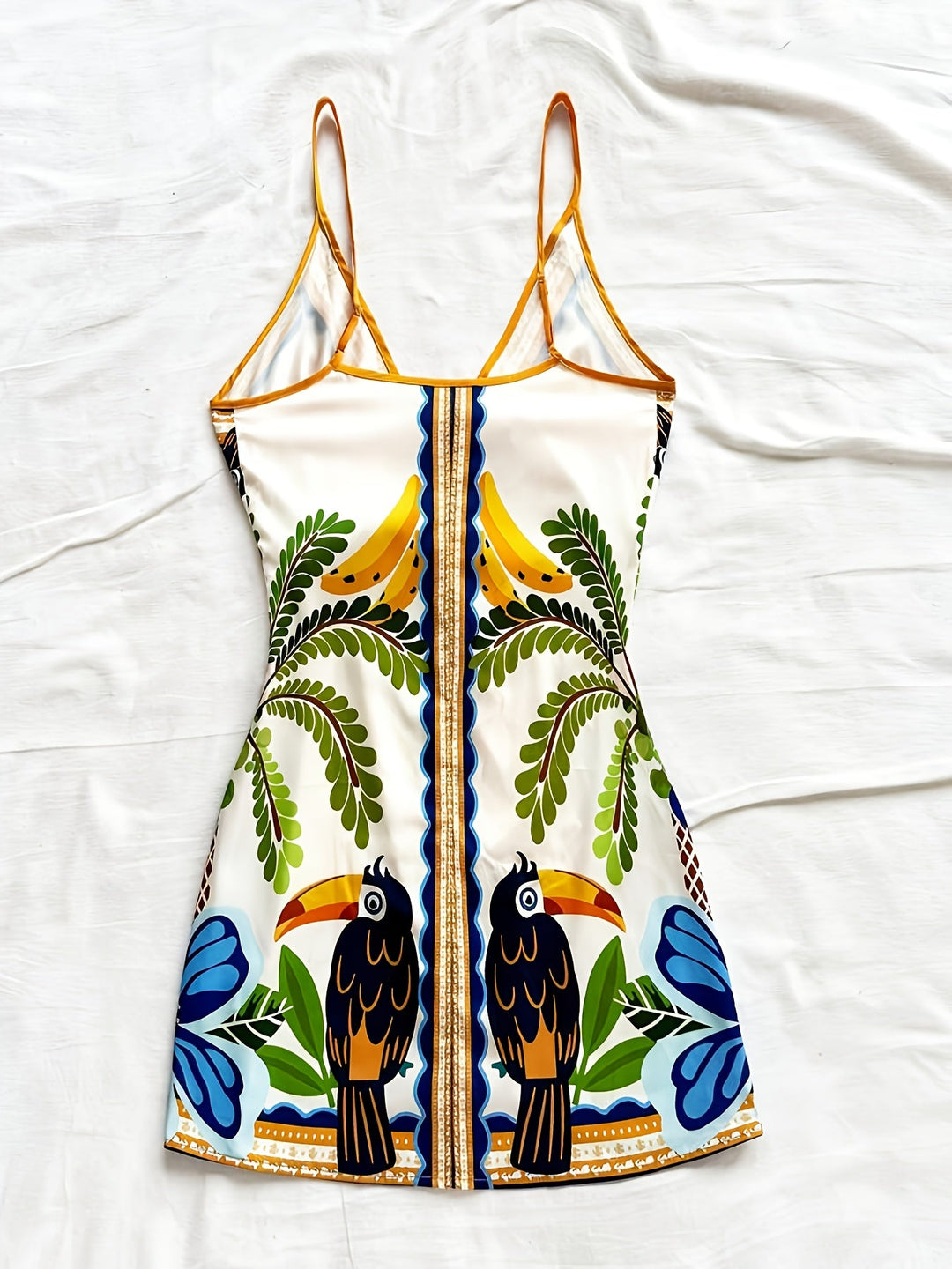 Dara | Langes Tropical Kleid mit V-Ausschnitt und Blumenmuster