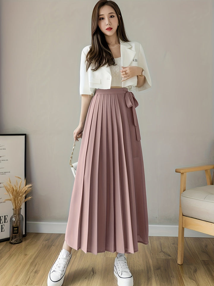 Caexine | Weit geschnittene Hose mit Falten und elegantem Schnitt