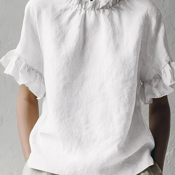Yuna | Schlichte Casual-Bluse mit Elegantem Kragen