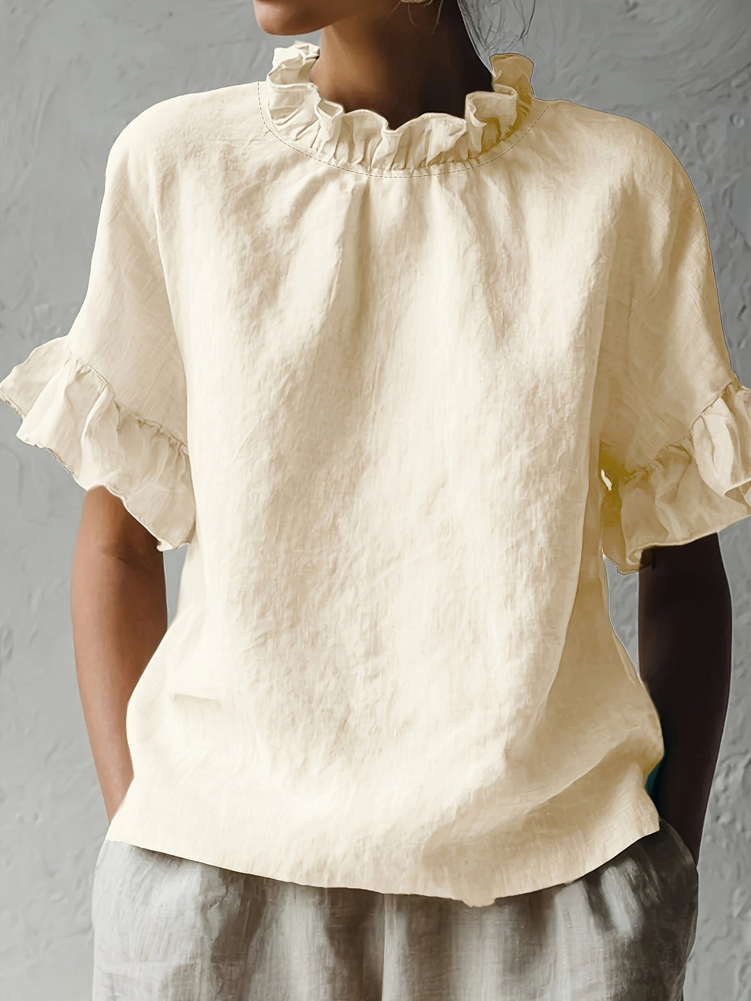 Yuna | Schlichte Casual-Bluse mit Elegantem Kragen