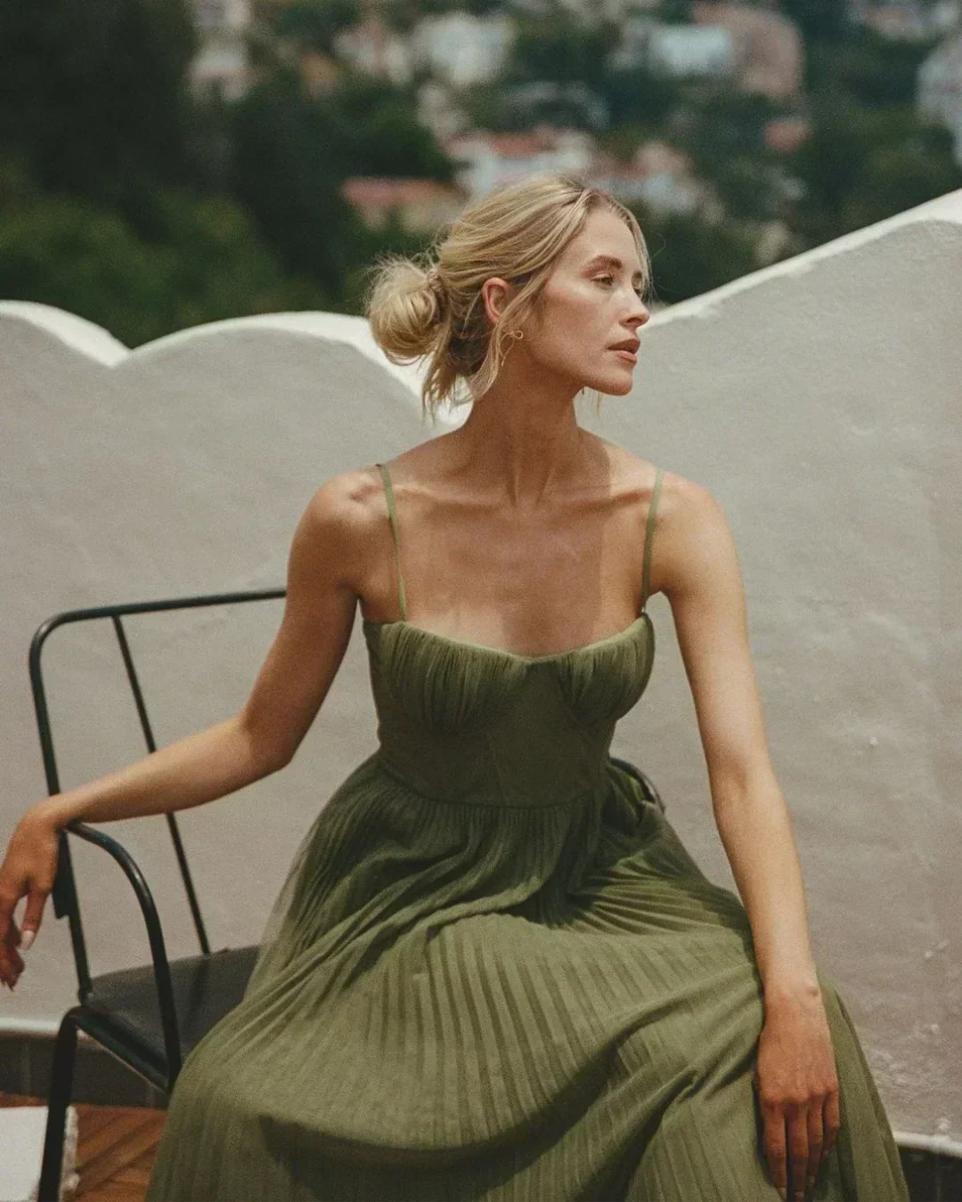 Heidi | Midi-Kleid mit strukturiertem Korsett