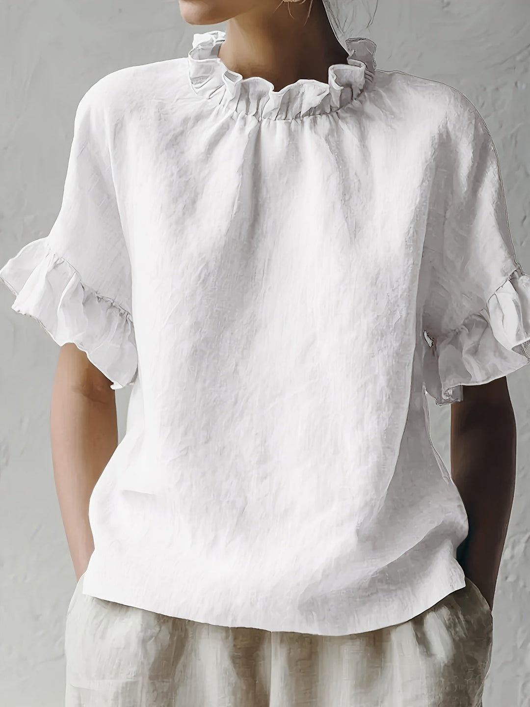 Yuna | Schlichte Casual-Bluse mit Elegantem Kragen