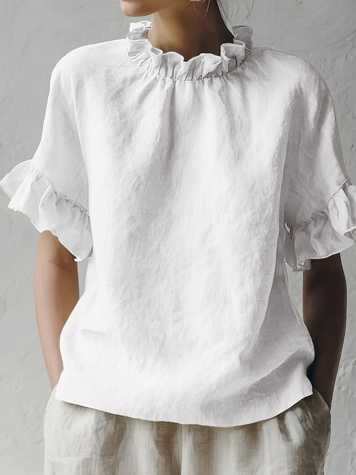 Yuna | Schlichte Casual-Bluse mit Elegantem Kragen