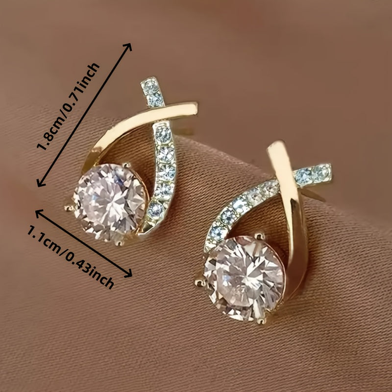 Xara | Elegante Kreuzohrringe für den täglichen Gebrauch
