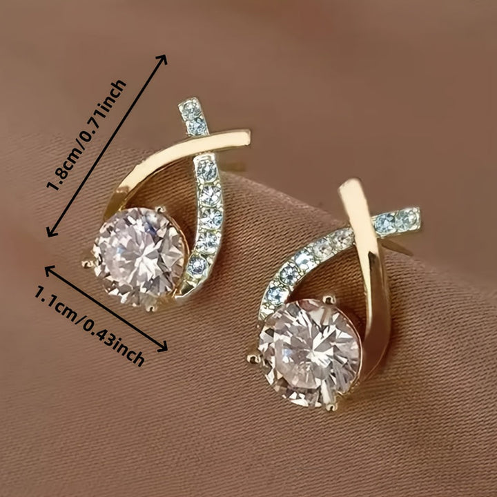 Xara | Elegante Kreuzohrringe für den täglichen Gebrauch