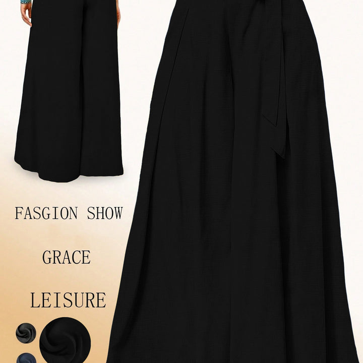 Valerie | Weit geschnittene Hose mit hohem Bund und elegantem Schleifen-Detail