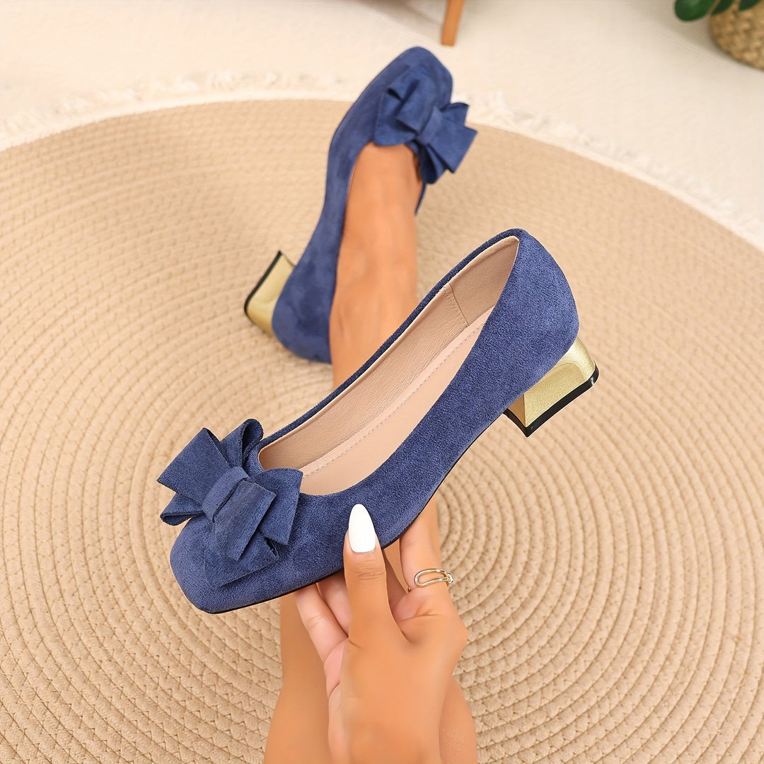 Daviella | Damenschuh mit modischer Schleife und elegantem Blockabsatz