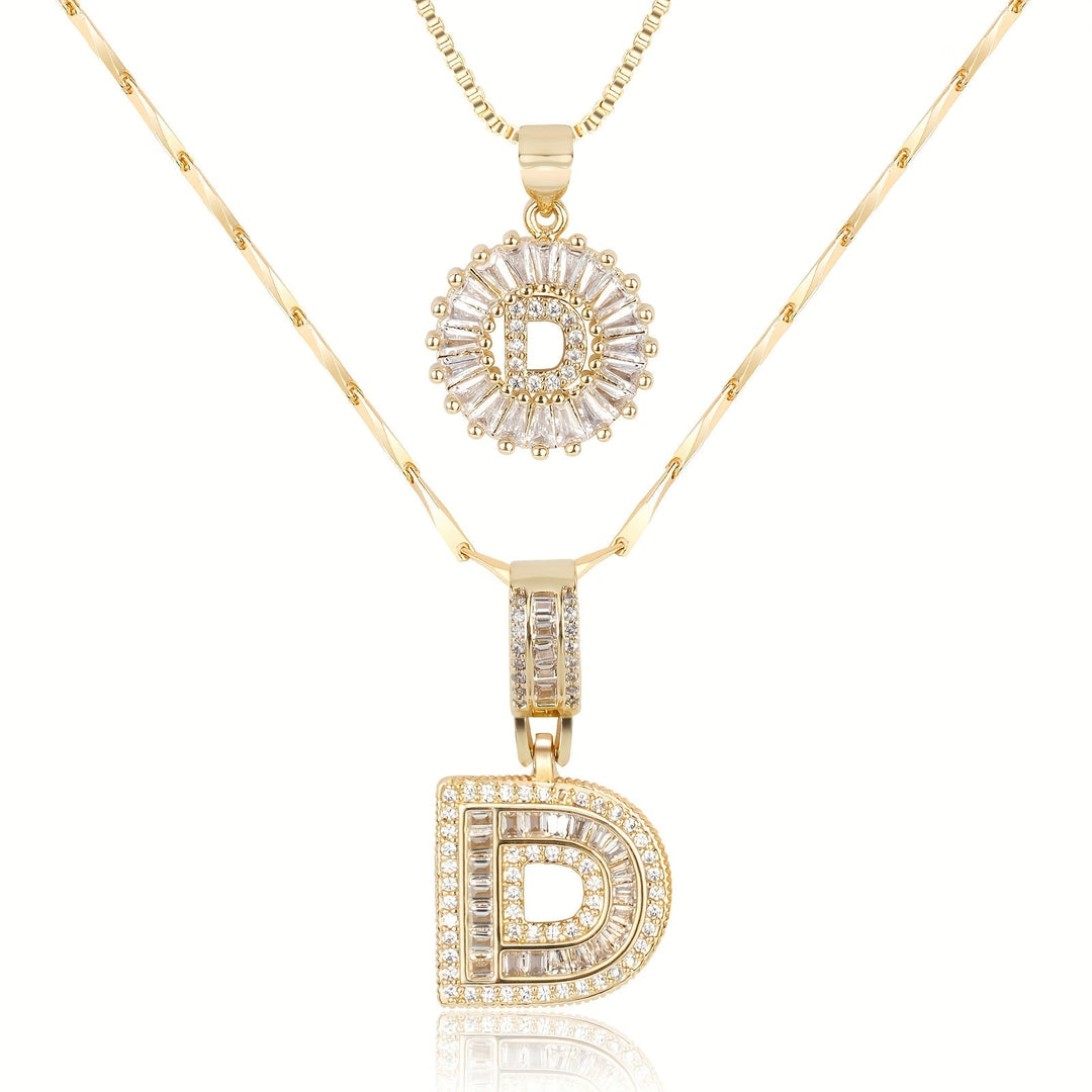 Primrose | Anfangsbuchstaben-Halsketten mit 14k Diamanten (2 Stück)