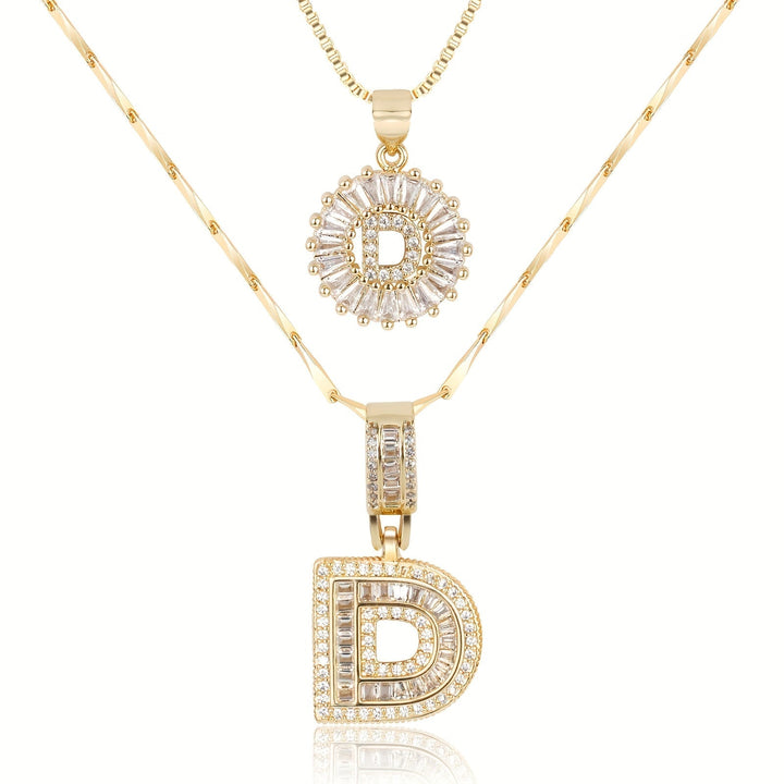 Primrose | Anfangsbuchstaben-Halsketten mit 14k Diamanten (2 Stück)