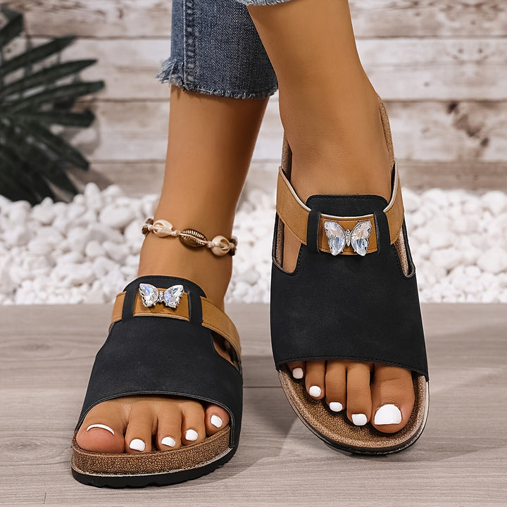 Yelena | Vintage Stil Offene Sandalen