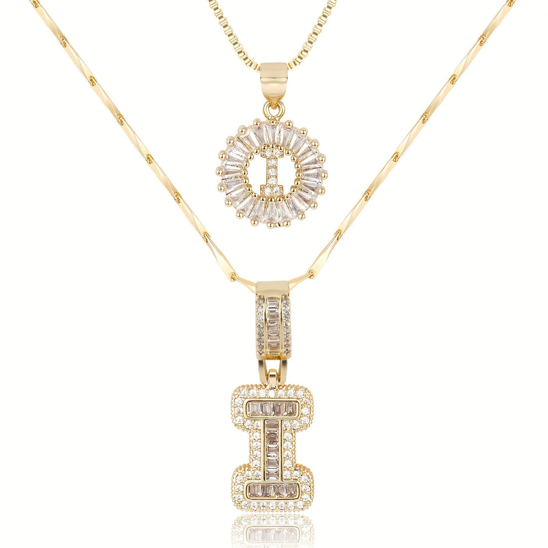Primrose | Anfangsbuchstaben-Halsketten mit 14k Diamanten (2 Stück)