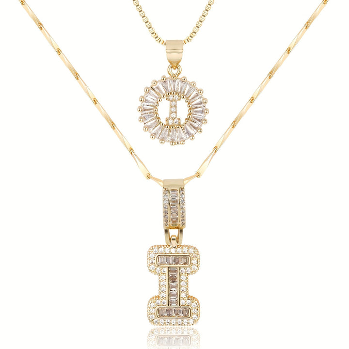 Primrose | Anfangsbuchstaben-Halsketten mit 14k Diamanten (2 Stück)