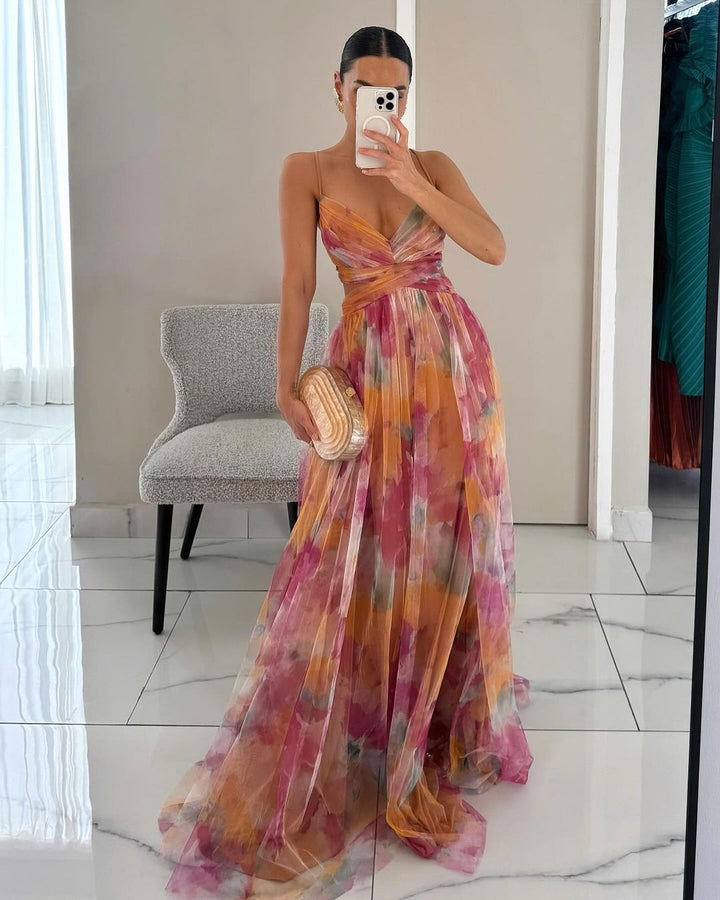 Orelavine | Maxi Kleid mit elegantem floralem Design