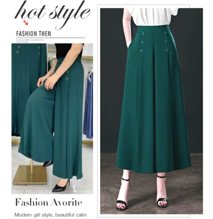 Nell | Elegante plissierte Hosen mit weitem Bein