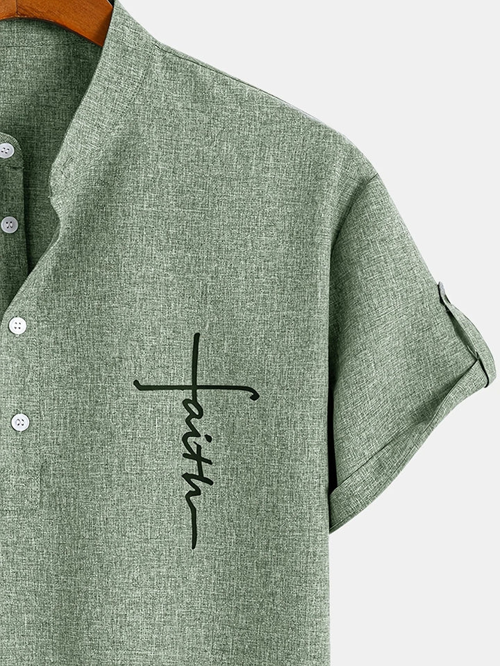 Hayes | Elegante Kurzarmbluse mit Stehkragen