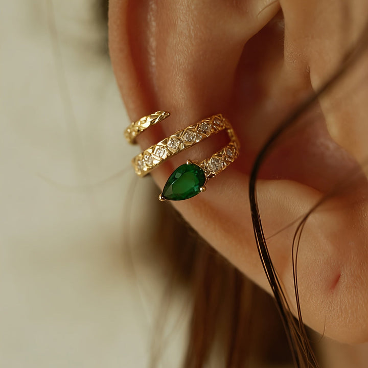 Seren | Cuff-Ohrring mit Schlangenzauber