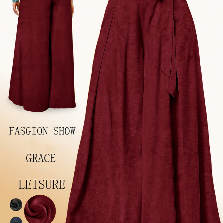 Valerie | Weit geschnittene Hose mit hohem Bund und elegantem Schleifen-Detail
