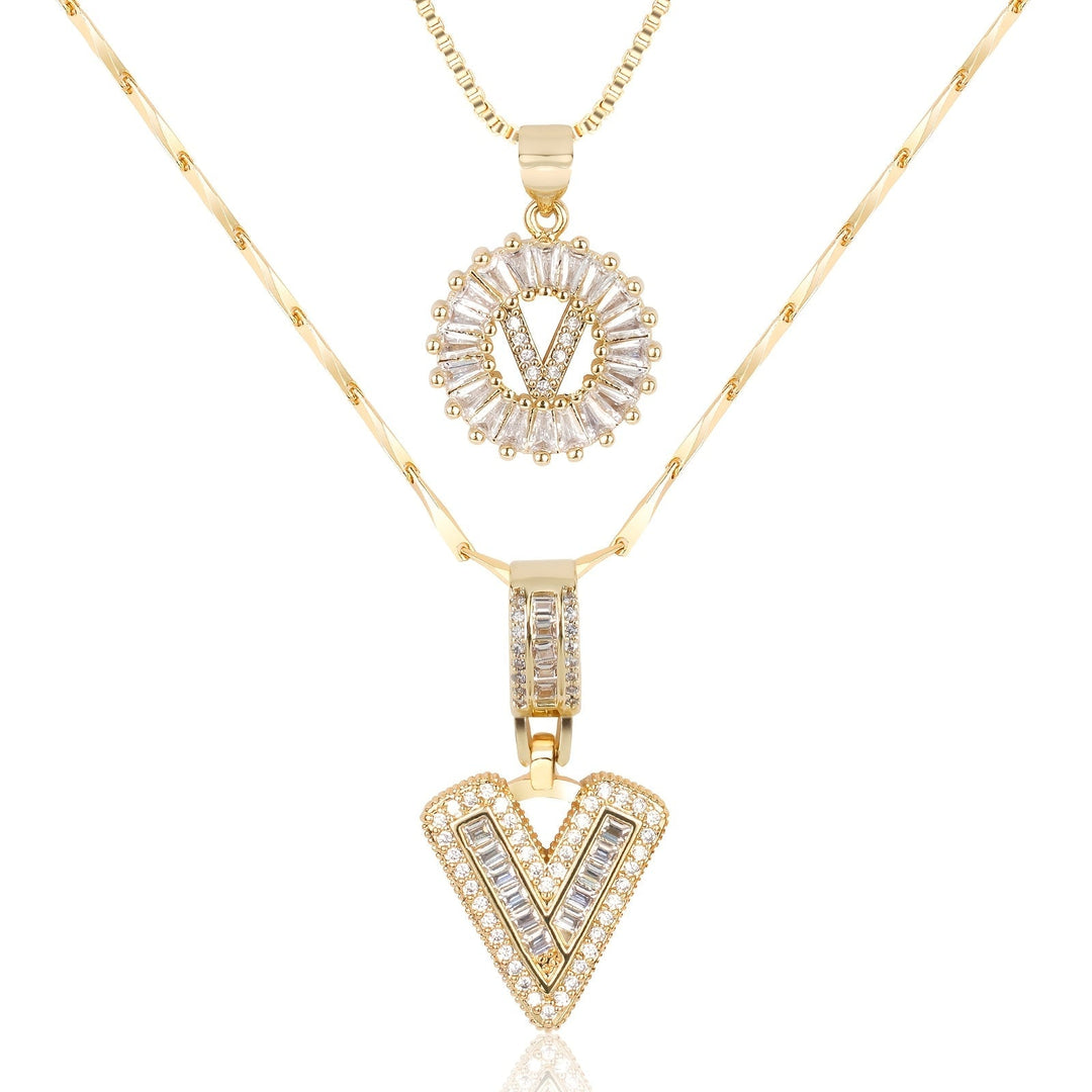 Primrose | Anfangsbuchstaben-Halsketten mit 14k Diamanten (2 Stück)