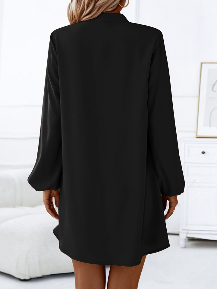 Faria | Elegantes Langarmkleid mit V-Ausschnitt