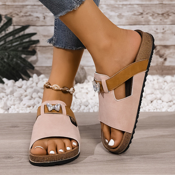 Yelena | Vintage Stil Offene Sandalen