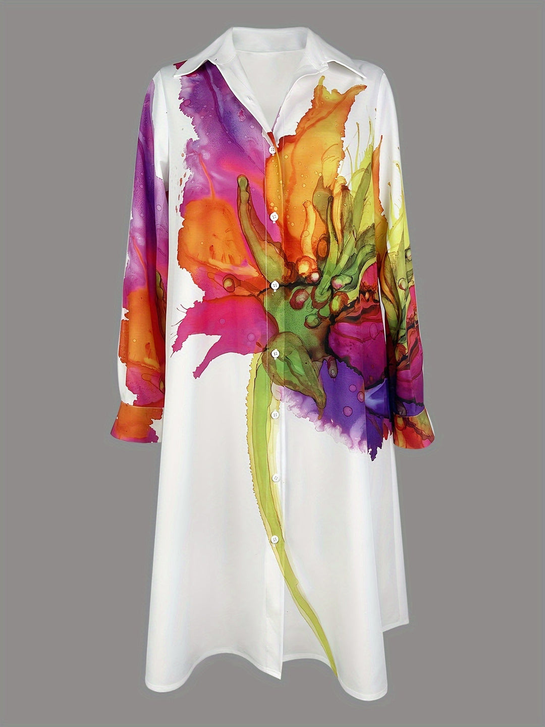 Emily | Elegantes Kurzarm Kleid mit modischem Druck
