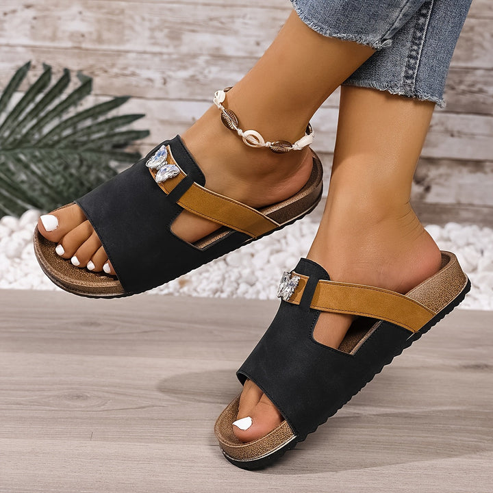 Yelena | Vintage Stil Offene Sandalen