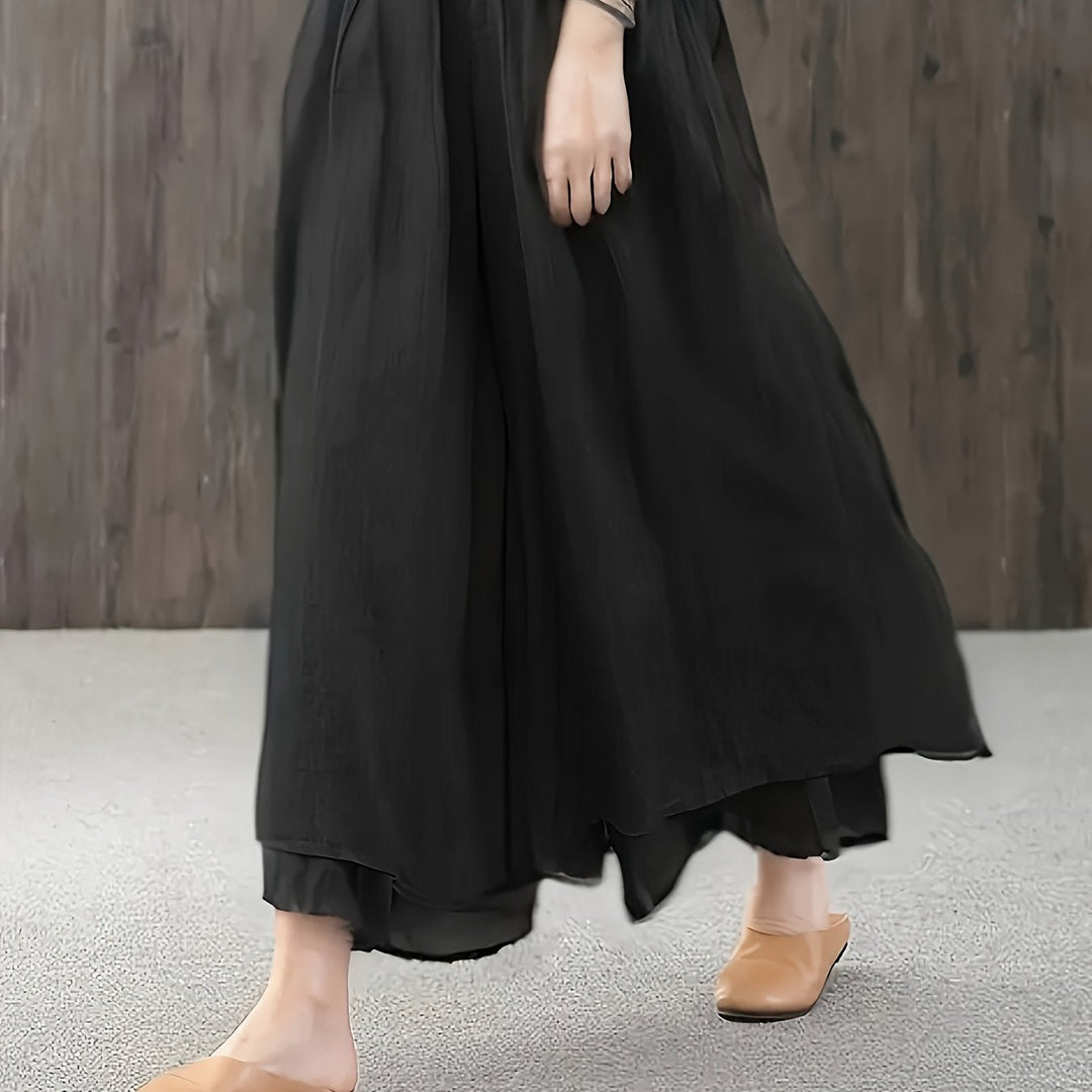 Faith | Chiffon-Hosenrock mit doppellagigen Falten