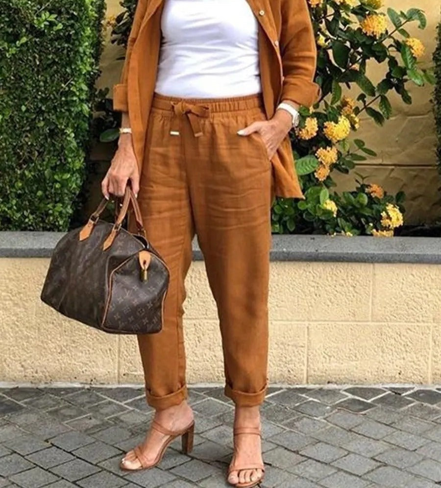 Abigail | Leinen- und Baumwollset mit Hemd und Hose