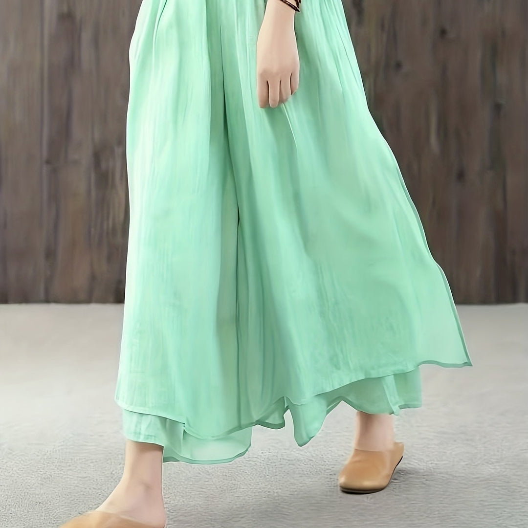 Faith | Chiffon-Hosenrock mit doppellagigen Falten