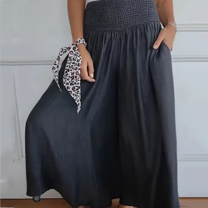Jocelyn | Weit geschnittene Hose mit gerafftem Bund