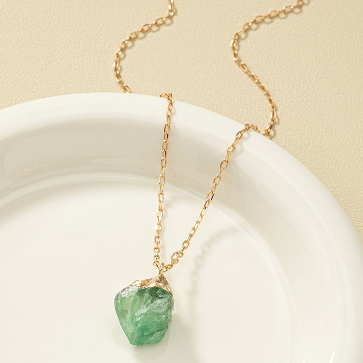 Taria | Minimalistische Halskette mit unregelmäßigem Anhänger aus 14K Gold