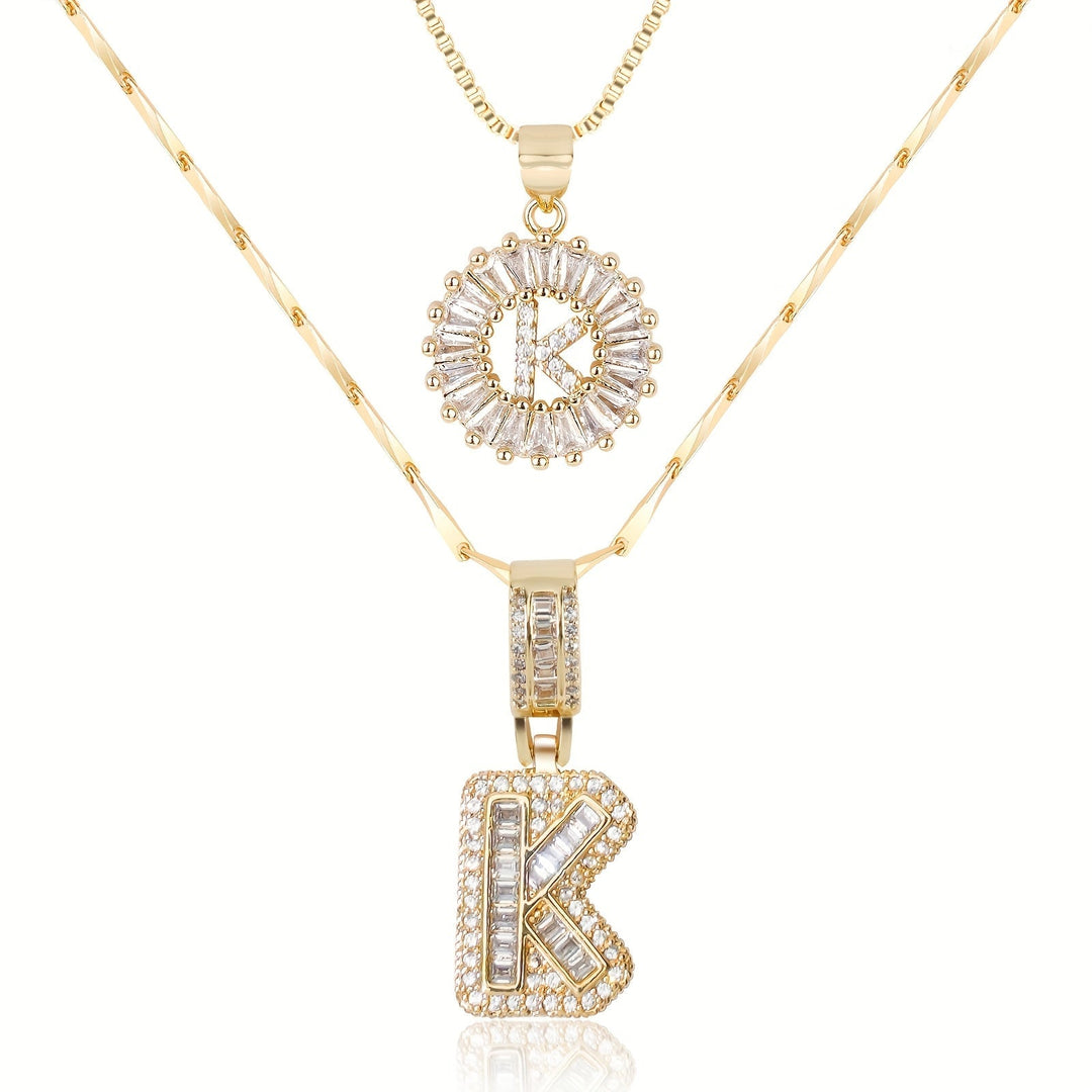 Primrose | Anfangsbuchstaben-Halsketten mit 14k Diamanten (2 Stück)