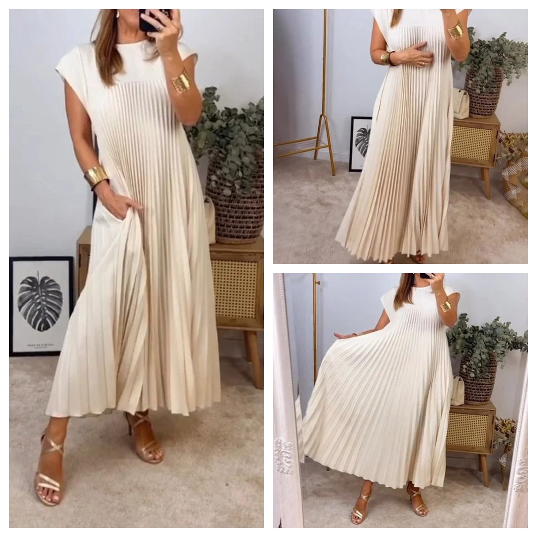 Elara | Elegantes Kleid mit fließendem Schnitt und sanftem Fall im modernen Stil