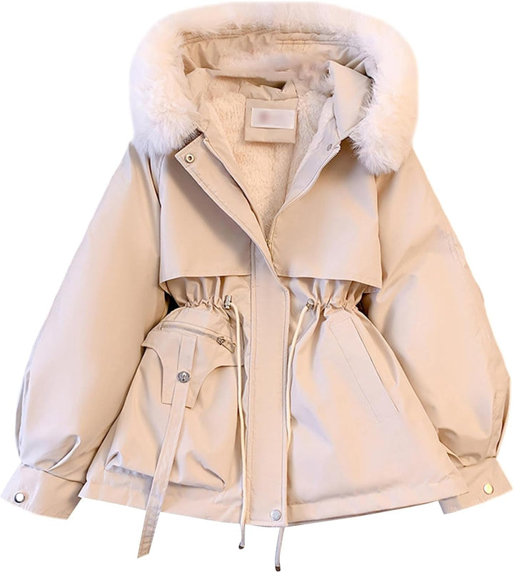 Georgia | Gepolsterter Parka mit Kunstfellkapuze