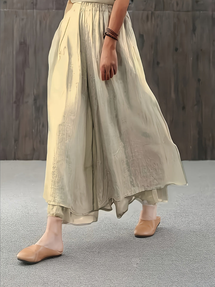 Faith | Chiffon-Hosenrock mit doppellagigen Falten