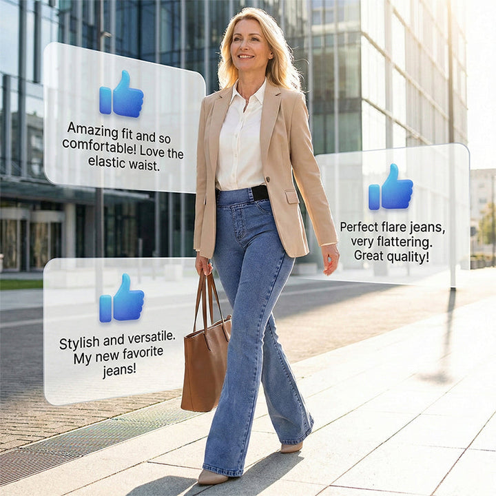 Yara | Hochtaillierte Damenjeans mit elastischen Beinen