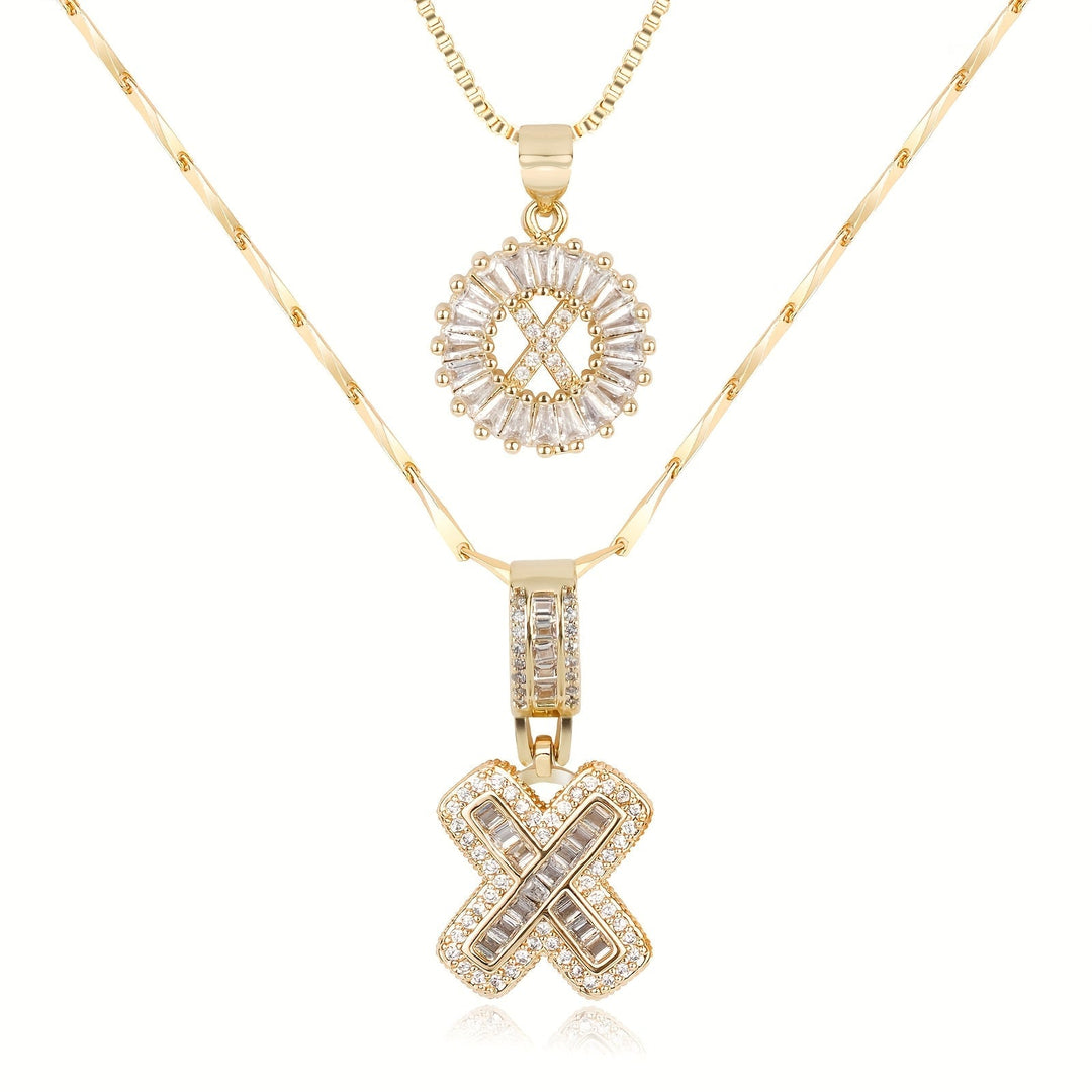 Primrose | Anfangsbuchstaben-Halsketten mit 14k Diamanten (2 Stück)