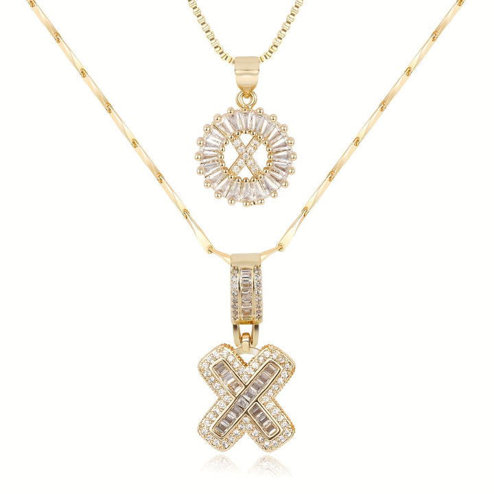 Primrose | Anfangsbuchstaben-Halsketten mit 14k Diamanten (2 Stück)