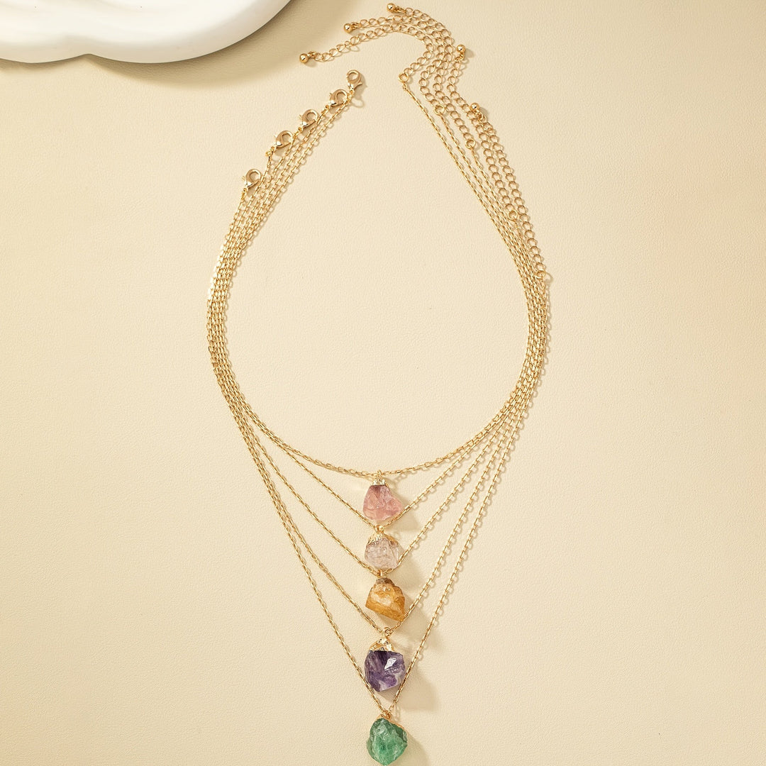 Taria | Minimalistische Halskette mit unregelmäßigem Anhänger aus 14K Gold