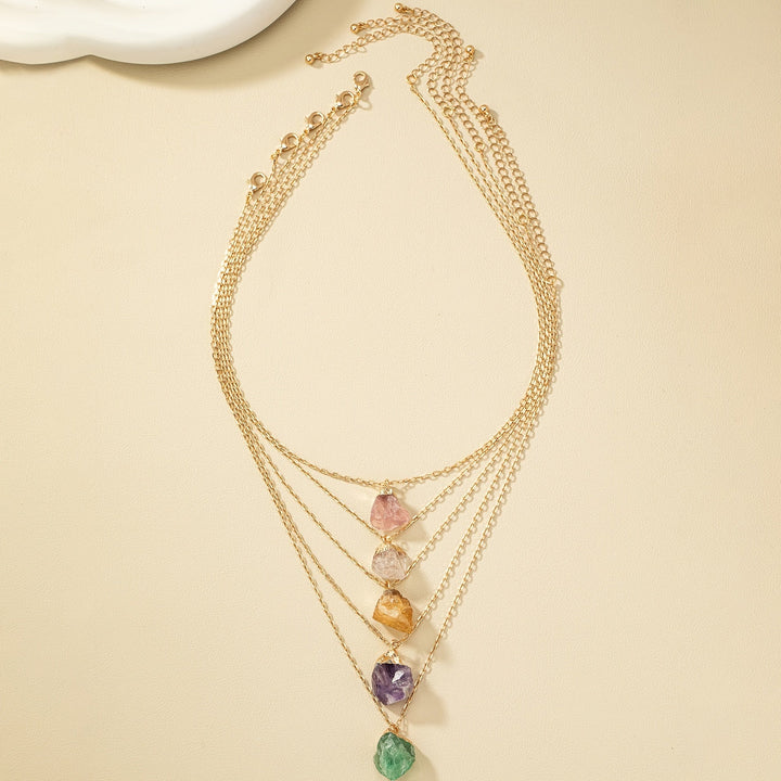 Taria | Minimalistische Halskette mit unregelmäßigem Anhänger aus 14K Gold