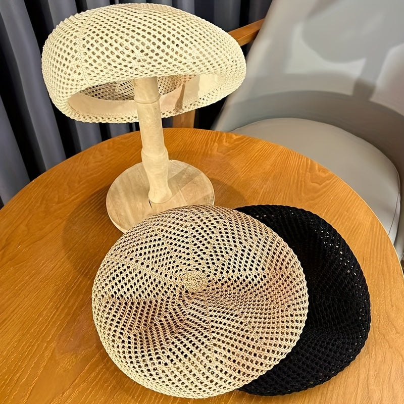 Livia | Vintage-Atmungsaktive Beret für Frauen mit Künstlerischem Stil